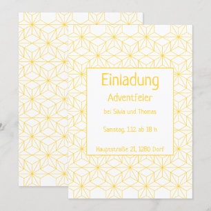 Einladung zu einer Feier, goldene Sterne Invitation