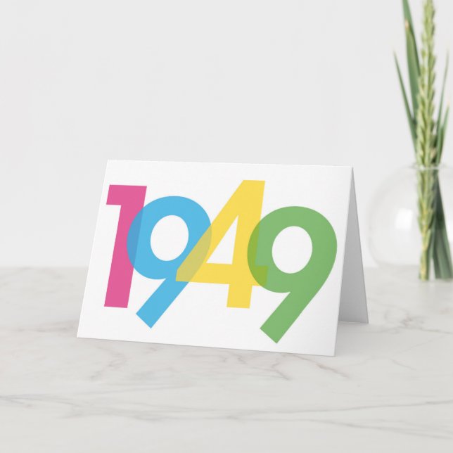 Einladungskarte zum 70. Geburtstag - 1949 Invitation (Front)