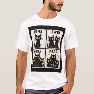 Eins Zwei Drei Fear Funny German Cat Counting T-Sh T-Shirt