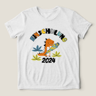 Einschulung 2024 - Dino mit Schultüte Tri-Blend Shirt