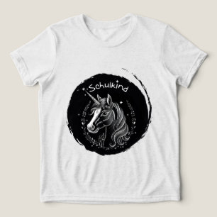 Einschulung - Schulkind - Einhorn mit Sternchen Tri-Blend Shirt