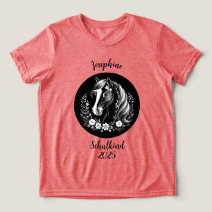 Einschulung - Schulkind - Einhorn mit Sternchen Tri-Blend Shirt