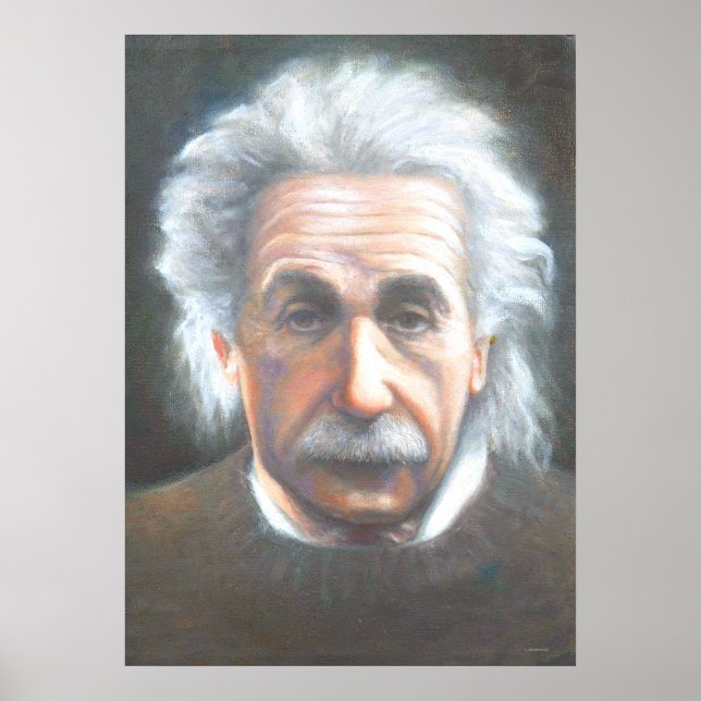 Einstein by Carol Broderick, science, painting Poster (Front)