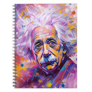 einstein neon notebook cover