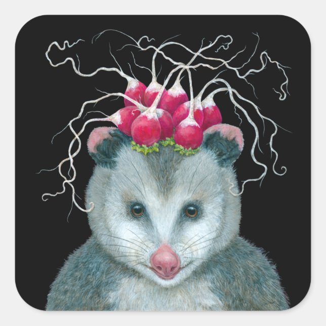 Einstein the opossum stickers (Front)