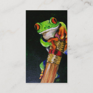 Einstein the Red-Eyed Tree Frog Business Cards