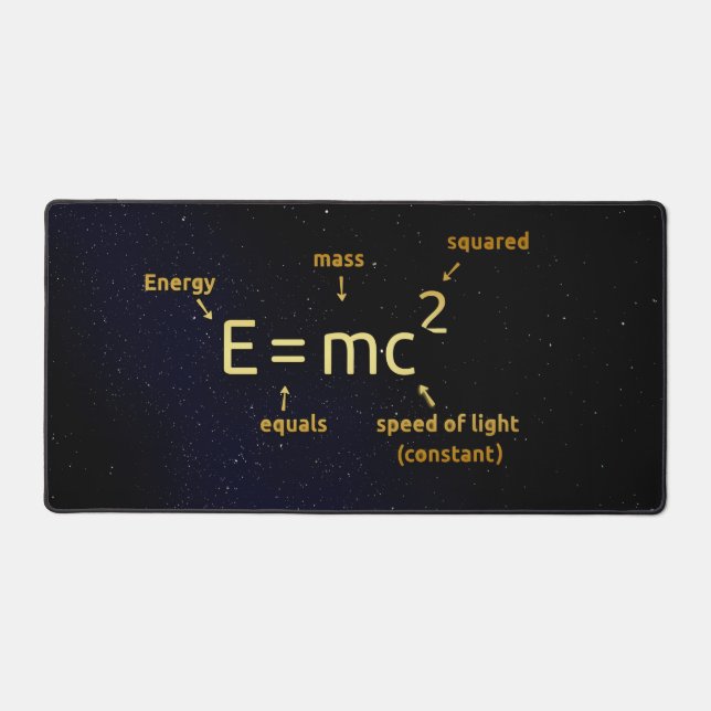 Einstein's Equation Desk Mat (Front)