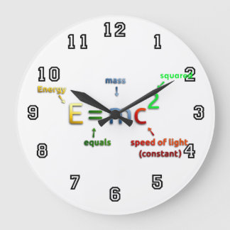 Einstein's Mass Energy Equivalence Large Clock