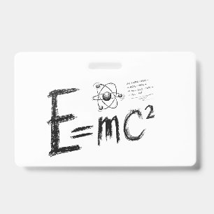Einstein's Theory of Relativity. Formula ID Badge