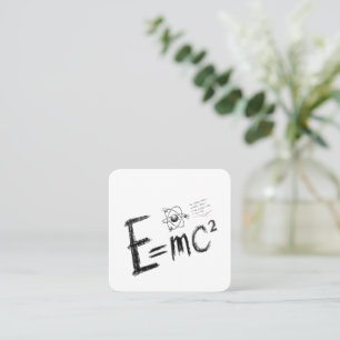 Einstein's Theory of Relativity. Formula Square Business Card