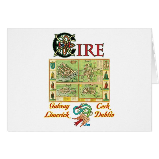 Eire Cities Map (Front Horizontal)