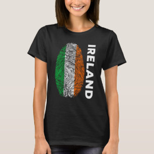 Eire Fingerprint St Patrick's Day Irish Flag Irela T-Shirt