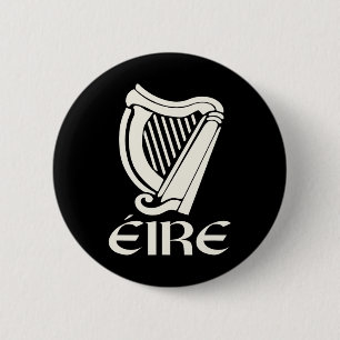 Eire Gaelic Ireland Eireann Irish Pride Harp St Pa 6 Cm Round Badge