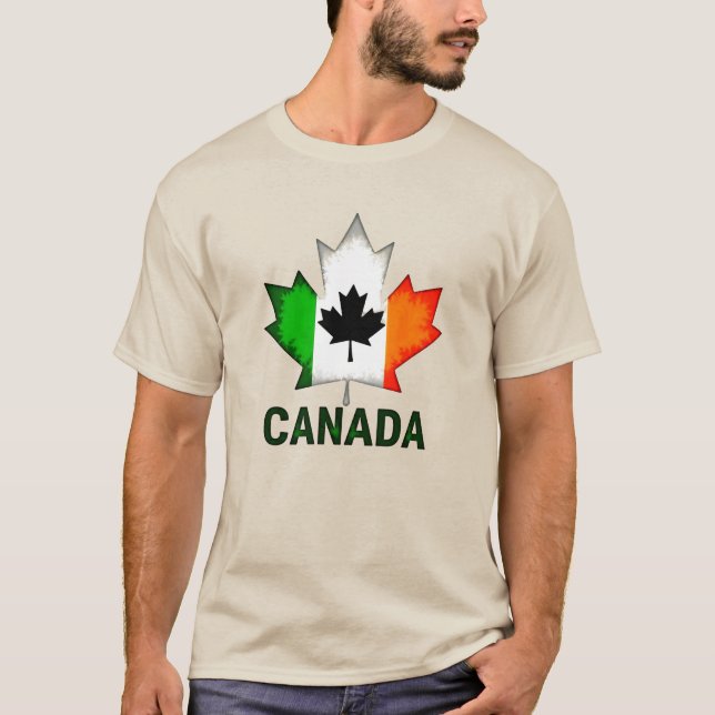 Éire Meets Canada: Celtic Pride Distressed T-Shirt (Front)