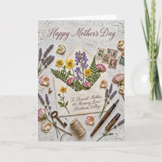 eirloom Valley — Pressed Flower Envelope Mother's Card