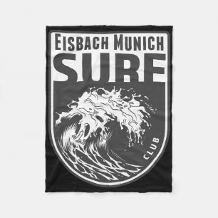 Eisch, Munich Surf Souvenir Surfing Waves Vacation Fleece Blanket