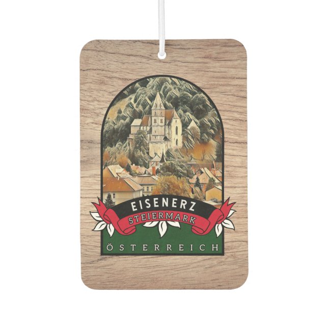 Eisenerz Steiermark Vintage Austria Souvenir Car Air Freshener (Front)