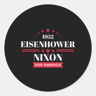 Eisenhower Nixon Ike 1952 Campaign Classic Round Sticker
