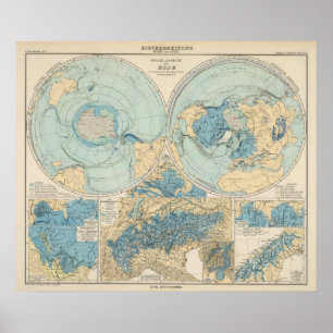 Eisverbreitung Atlas Map Poster