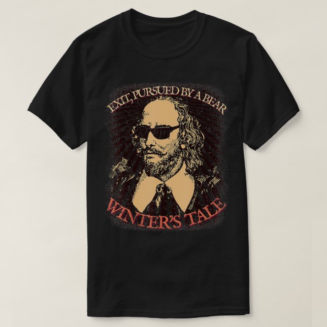 Eit Pursued by a Bear Winter's Tale Shakespeare Su T-Shirt (Design Front)