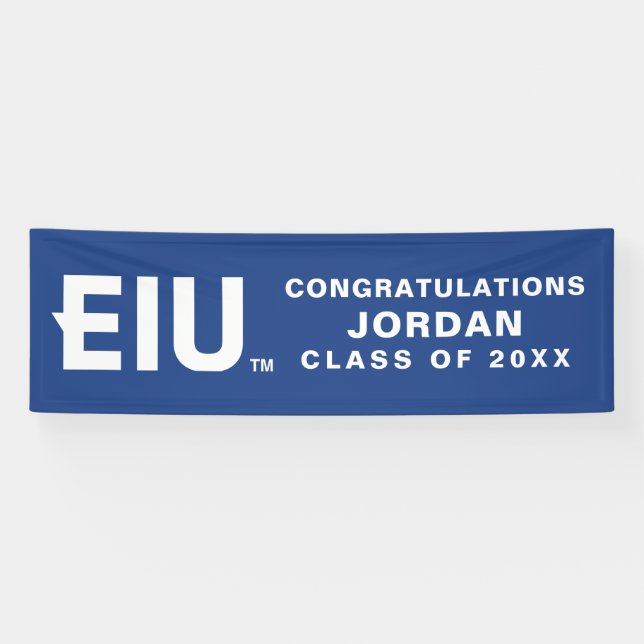 EIU Block Letter Banner (Horizontal)