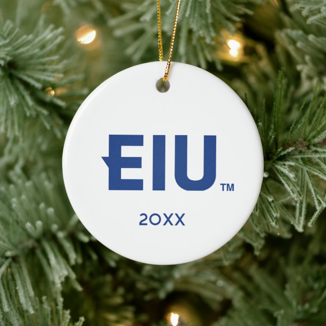 EIU Block Letter Ceramic Tree Decoration (Tree)