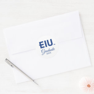 EIU Block Letter Classic Round Sticker