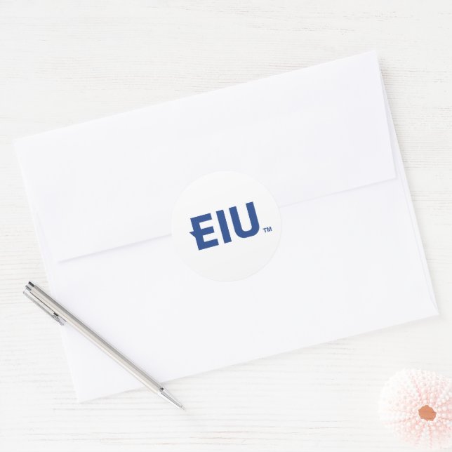 EIU Block Letter Classic Round Sticker (Envelope)