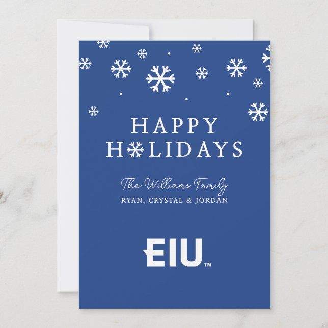 EIU Block Letter Holiday Card (Front)