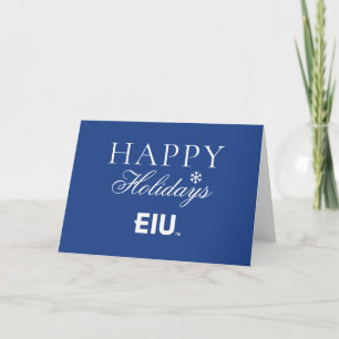 EIU Block Letter Holiday Card