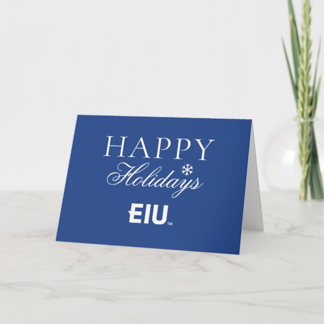 EIU Block Letter Holiday Card (Front)