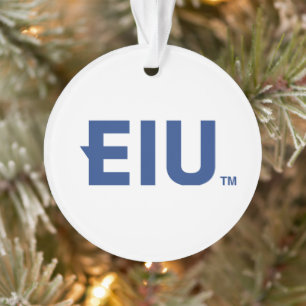 EIU Block Letter Ornament