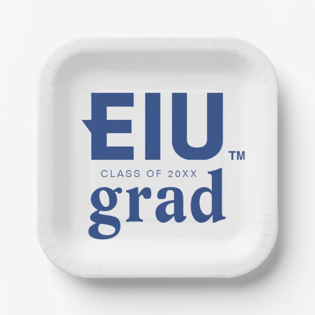 EIU Block Letter Paper Plate (Front)