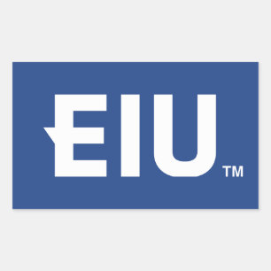 EIU Block Letter Rectangular Sticker