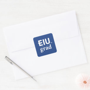 EIU Block Letter Square Sticker