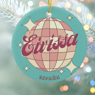 Eivissa Ibiza España holiday travel souvenir  Ceramic Tree Decoration