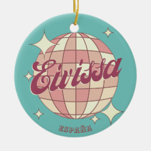 Eivissa Ibiza España holiday travel souvenir  Ceramic Tree Decoration
