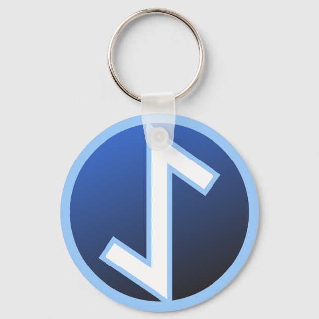 Eiwaz Yew Rune Key Ring (Front)