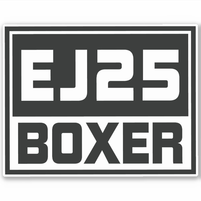 EJ25 Boxer Engine Subie Car JDM Vinyl Stickers (Front)