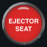 Ejector Seat button Classic Round Sticker<br><div class="desc">Add this mysterious button to your car, and share with your friends! Buy in the smaller size (1.5") to match the size of ignition start buttons. If you don't have push button ignition, you may instead have a round blank button in your car, and this sticker is perfect for that...</div>