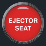 Ejector Seat button Classic Round Sticker<br><div class="desc">Add this mysterious button to your car, and share with your friends! Buy in the smaller size (1.5") to match the size of ignition start buttons. If you don't have push button ignition, you may instead have a round blank button in your car, and this sticker is perfect for that...</div>
