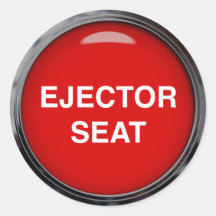 Ejector Seat button Classic Round Sticker