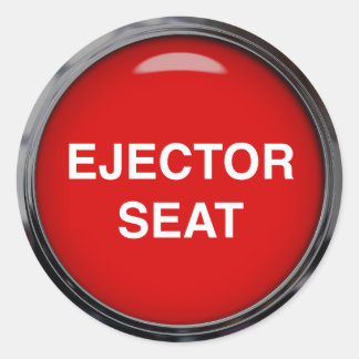 Ejector Seat button Classic Round Sticker