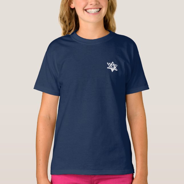 EJH Girl's T-shirt in Blue  (Front)
