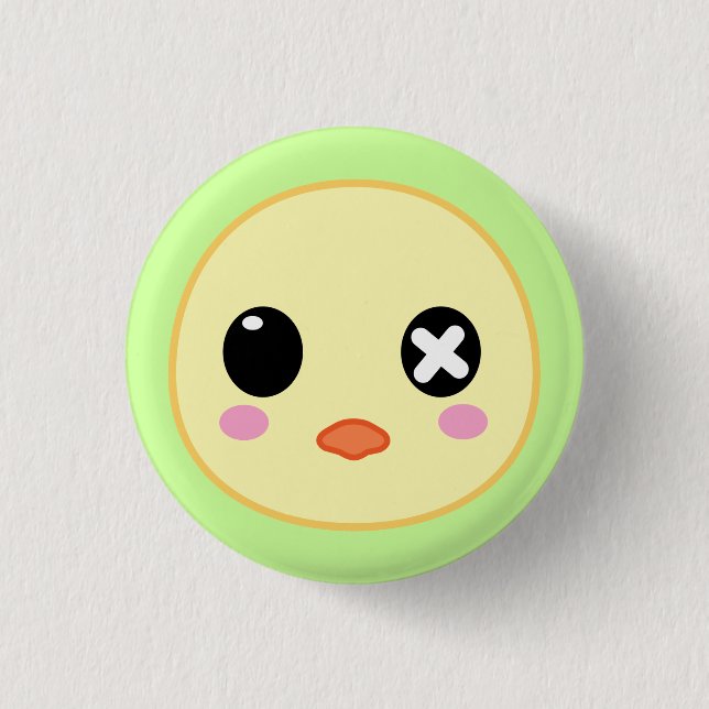 Ejiki the Chick Head 3 Cm Round Badge (Front)