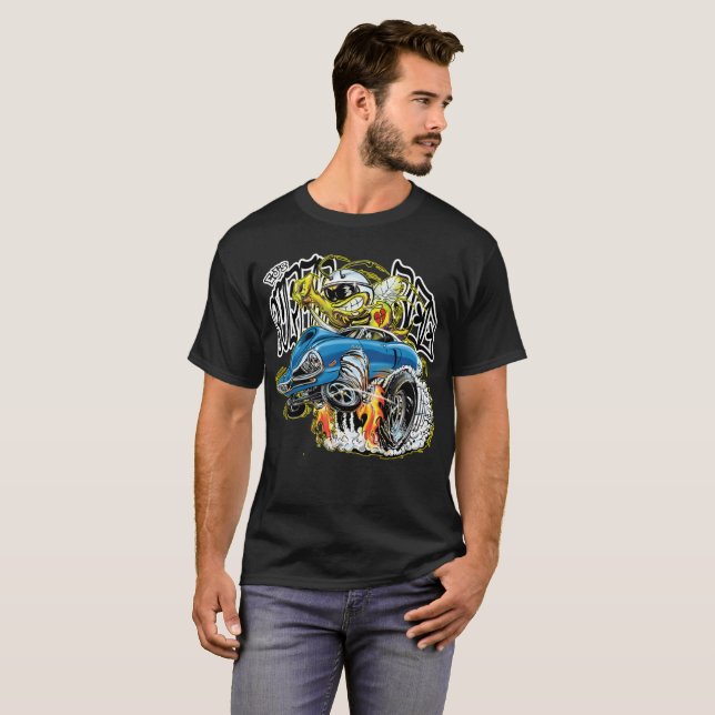 EJ's Custom Monster Bee Hot Rod T-Shirt (Front Full)
