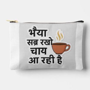 Ek Cup Chai Aur Tum – Hindi Chai Love Sticker   De Accessory Pouch