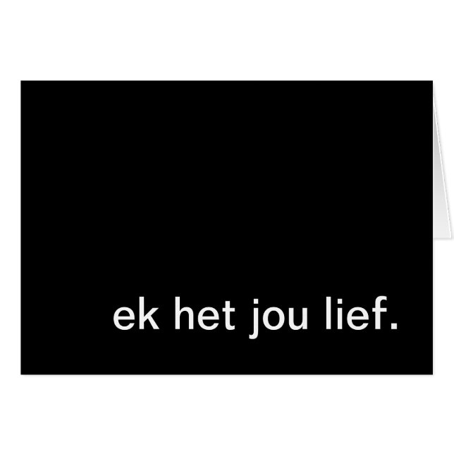 ek het jou lief. (Front Horizontal)