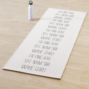 Ek Ong Kar Mantra Yoga Mat (Black Type)