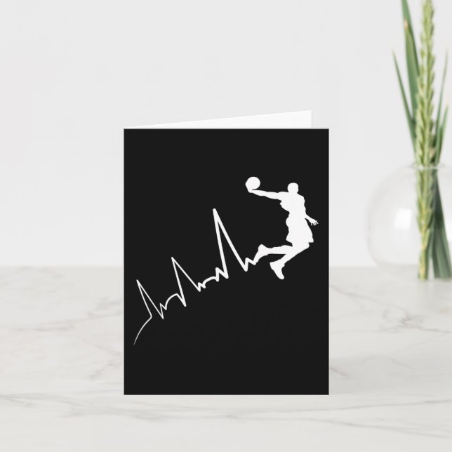 EKG frequency of basketball player heartbeat dunki Card (Front)
